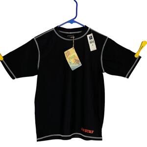 Gap NWT Kids Surf Rashguard Boardshirt Built in Sun Protection Black Size XL(12)